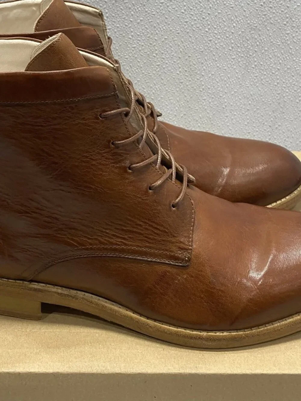 Justin Deakin Ted in Tan Ankle High Boots Brown 12